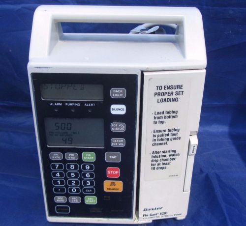 Baxter infusion pumps model 6201 veterinary, new battery, warranty for sale