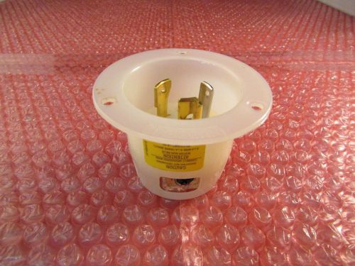 HUBBELL Flanged INLET 30A 125V 3 Prong 2 Poles Twist+Lock