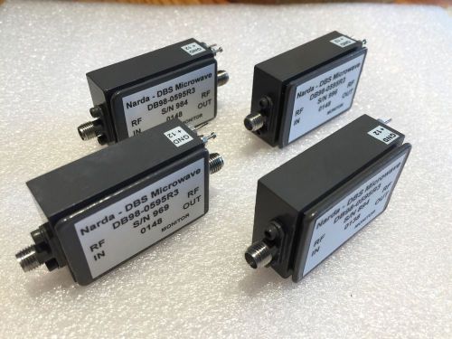 LOT OF 4 RF AMPLIFIER 1 to 8GHz Gain: 23dB dB1: 22dBm + Detector pin  NEW !