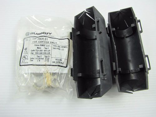 BURNDY YH3931 Yellow Die K-R 750kcmil H-Tap BLK COVER KIT CFR-FR New in Packing