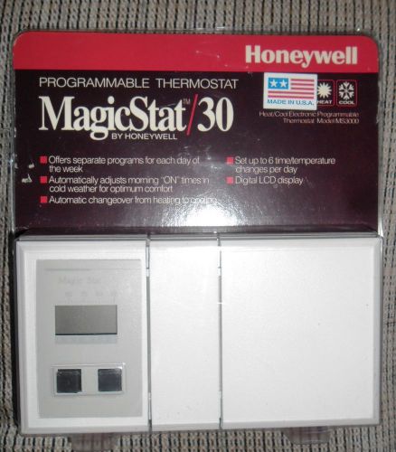 Honeywell Programmable Thermostat NOS Magicstat 30 Manual MS3000