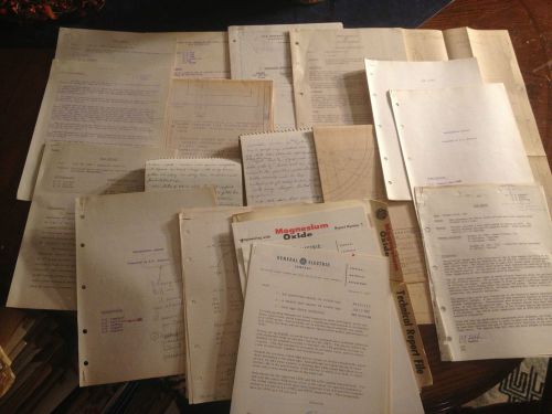 LOT #3 VINTAGE GE SYRACUSE RESEARCH REPORT SCIENTIST PAPERWORK NOTES TECH INFO