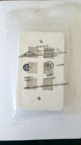 (1) 6 Ports Versatap Faceplate by Allen Tel AT30-6-15 White w/ Screws