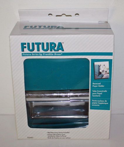 Futura D2497 Polished Chrome Recessed Toilet Paper Holder Dispenser  New In Box