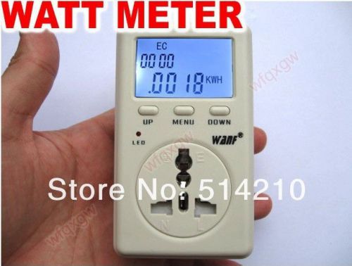 US Multifunction metering socket WATT Power Energy Voltage Meter Monitor -AQ
