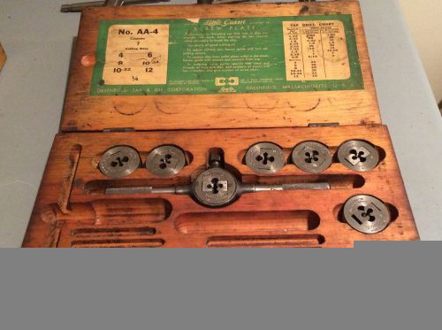Greenfield Little Giant Screw Plate No. AA-4 Tap &amp; Die Set With Case - Used