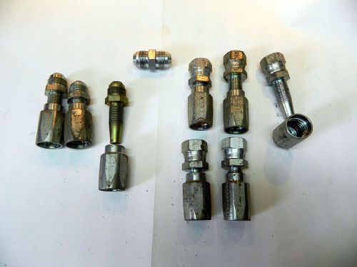 Hydraulic Resuable JIC Fittings -8 Lot of 9 parts