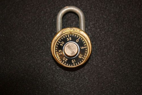 Vintage Master Lock Combination Lock Brass Enclosure