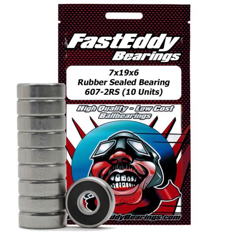 7x19x6 rubber sealed bearing 607-2rs (10 units) for sale
