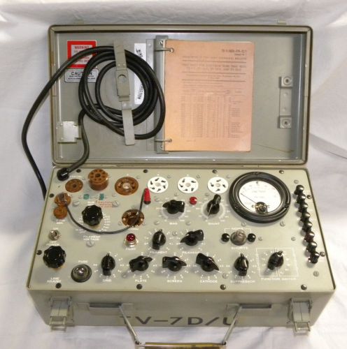 1960’s Army Military TV-7D/U Trans Conductance Radio Tube Tester - With Manual