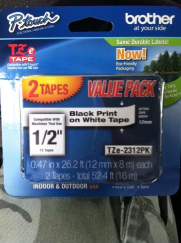2-PACK Genuine Brother TZE231 TZ-231 P-Touch Label Tape TZE2312PK FITS PT-1750