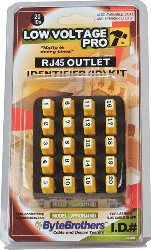 Triplett / Byte Brothers LVPRORJ45ID RJ45 Outlet ID Kit for LVPRO Series Cable