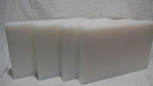 Lot of 7 pcs. UHMW natural 1.25x6.25x9.25 virgin, cnc, millstock plastics