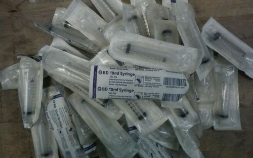 Lot of 51 BD Syringes 10 mL cc Luer Lok Lock Tip New #309604 Sterile latex free