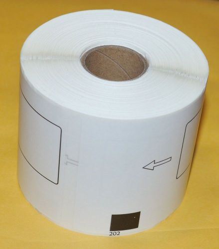 8 rolls dk1202 dk-1202 2-3/7&#034; x 4&#034; shipping labels (reusable cartridge sold s... for sale