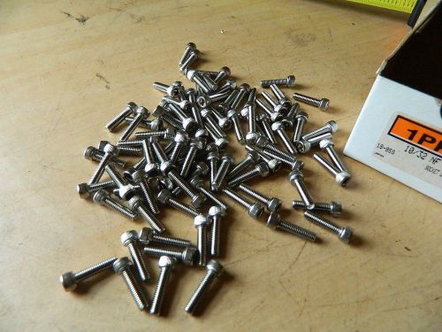 Lot of 90 10/32 3/4&#034; 18-8 socket cap nickel plated screws free shipping for sale