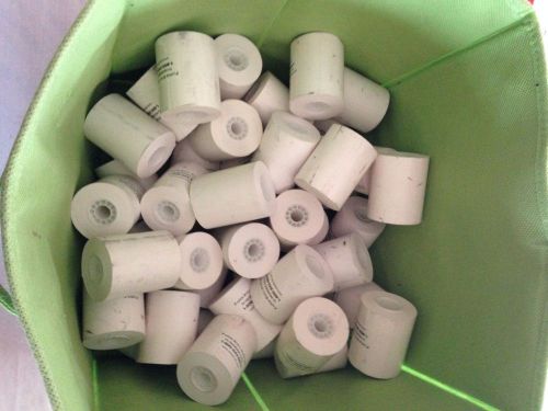2 1/4&#034;x50&#039; thermal paper rolls credit card receipt machine size - lot of 50 roll for sale