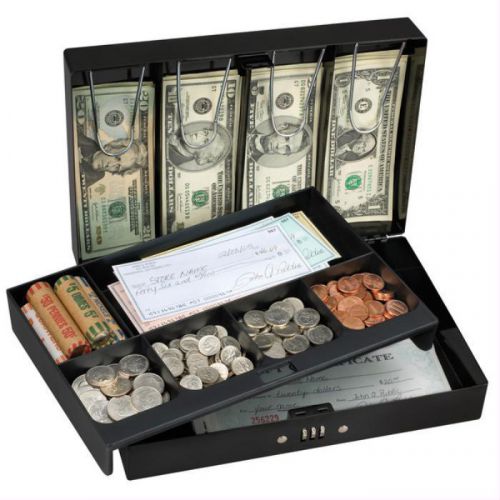 New Master Lock 7147D Combination Locking Cash Box With 6 Compartment Tray