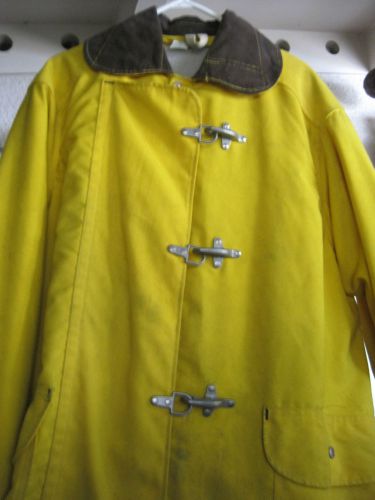 Vintage Firefighter Turnout Gear Jacket by Bodyguard yellow Size 42/34