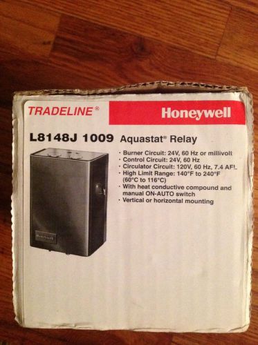 Honeywell Tradeline L8148J  1009  Aquastat Relay 24 v burner &amp; control NOS