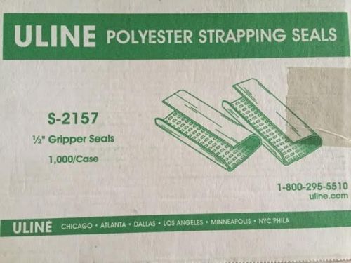 ULINE S-2157 Open Metal Poly Seals 1/2&#034; Clamps For Polypropylene Strapping