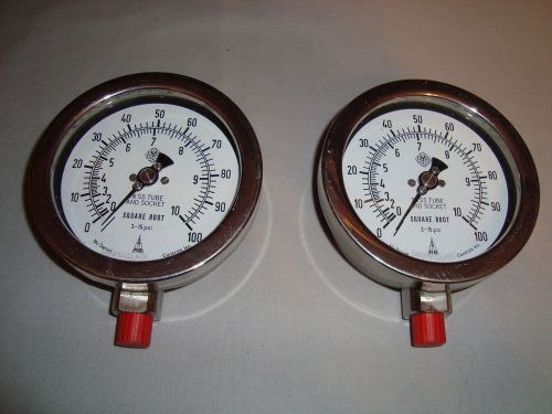 2 McDaniel Pressure Gauge 0-15 PSI NOS