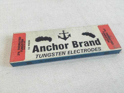 10 pack anchor tungsten tig welding electrode 1/16&#034; x 7&#034; 2% thoriated red rod for sale