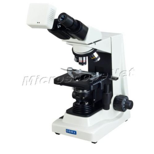 Biological Binocular PLAN Microscope 1600X+1.3MP Digital Cam Reversed Nosepiece