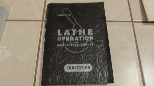 Craftsman Manual LATHE OPERATION &amp; MECHINISTS TABLES - Cutting Tool Engineering