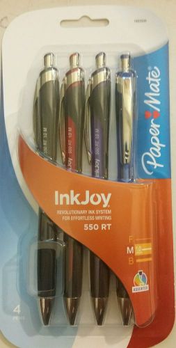 Papermate Ink Joy Pens, Black, Blue, Red, and Purple  - New