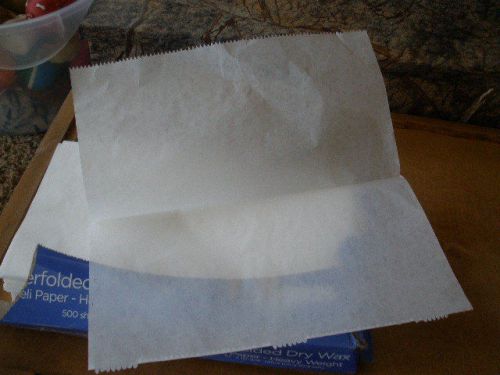 Food Dry Wax  Waxed Deli Sandwich Paper Heavy Wt. Pop-Up 500 sheets