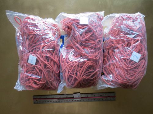 #127 LONG HEAVY DUTY rubber bands, 3 One Pound Bags  Office/Home/Crafting.