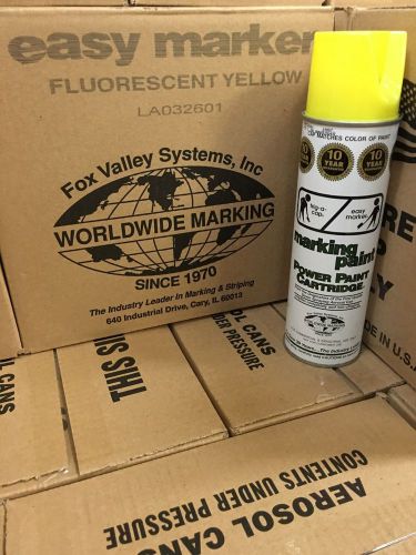 Fox Valley Fluorescent Yellow Field Striping Paint, Utility Marking Paint case