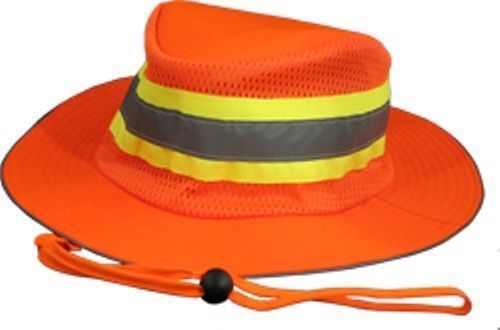 Safety Orange Reflective Hi Viz Boonie Safari Hat