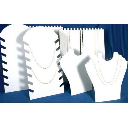 6 White Necklace &amp; Chain Display Easels