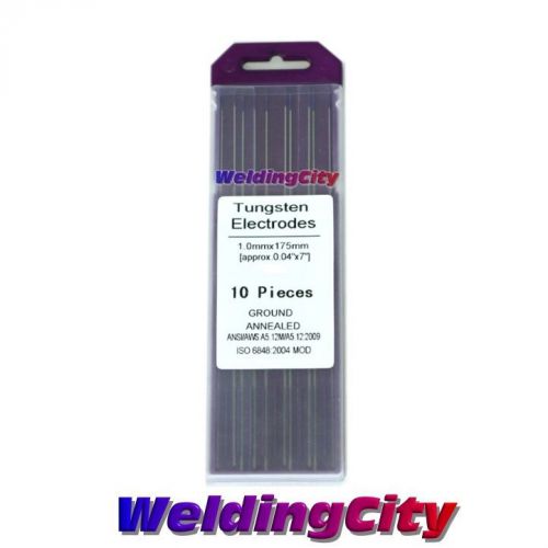 Weldingcity 10-pk purple tungsten electrodes e3 non-radioactive 040&#034;x 7&#034; for sale
