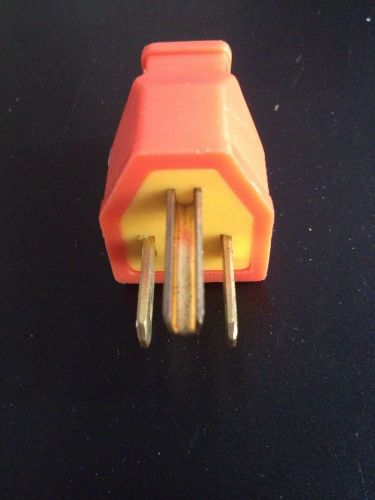 Residential Straight Blade Plug 15Amp 125 Volt Two Pole Three Wire Orange