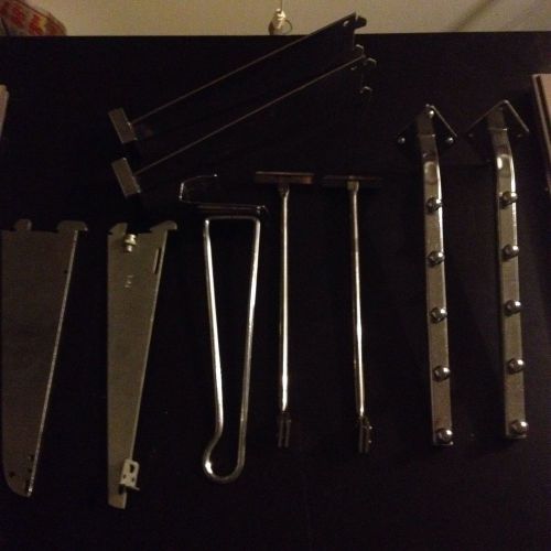 Lot of 9 slatwall hangers knife bracket 5 ball waterfall loop hanger must sell for sale