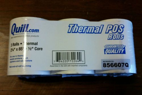 QUILL Thermal Calculator Printer Paper Rolls 2 1/4 x 85 -3 ct  856607Q