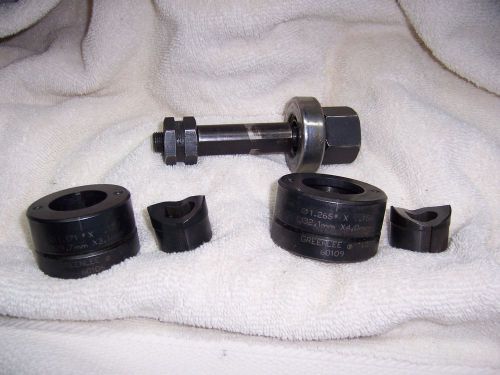 Greenlee Model 60106 and 60109 Knockout Punch Set With Ball Bearing Shaft