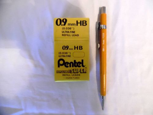 Pentel 0.9mm HB Ultra Fine Refill Lead + 1 Bonus P209 Pencil
