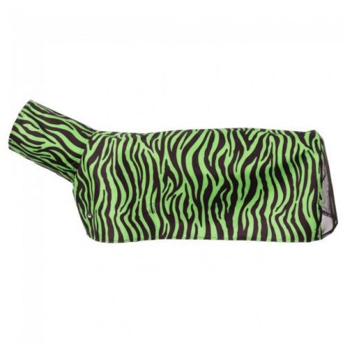 Tough-1 600 denier  poly sheep blanket w/ mesh rear neon green zebra --med 34&#034; for sale