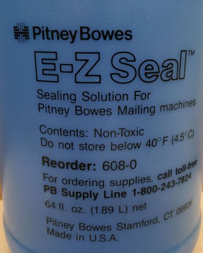 PITNEY BOWES E-Z SEAL SEALING SOLUTION FOR MAILING MACHINES 608-0  64 Fl Oz *NEW