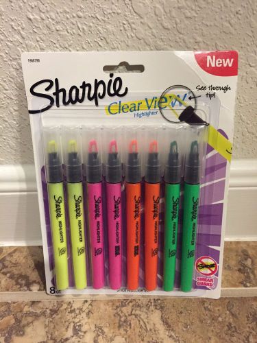 Sharpie Clear View Highlighter Stick Assorted Pack 8 Total New Yellow Green Scho