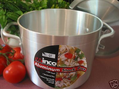 Aluminum Stock Pot  W/Cover 8 Qt ~ Food Service Trade ~  New In Box ~ Heavy Wt.