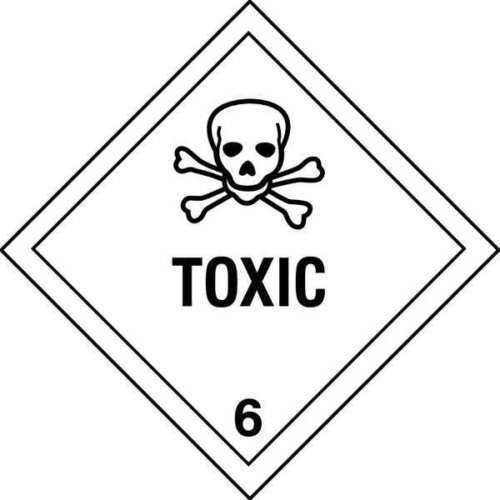 DOT Toxic Labels - 4&#034; x 4&#034; - Roll of 500