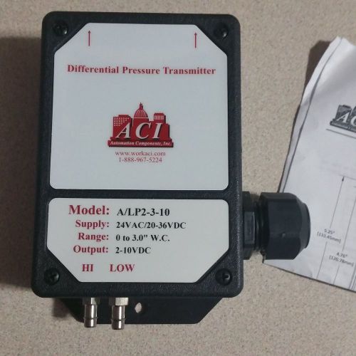 ACI A/LP2-3-10 1 to 3.0&#034; W.C. 2-10 VDC Signal Pressure Transducer