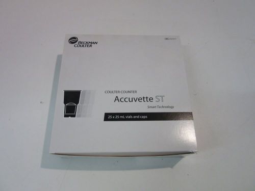 Beckman coulter accuvette st 25 x 25 ml vials and caps for sale