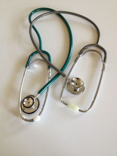 Stethoscope Pair, Grey and Aqua , EUC