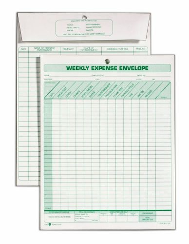 TOPS Weekly Expense Envelope 8-1/2 X 11 20 Envelopes Per Pack (1242)